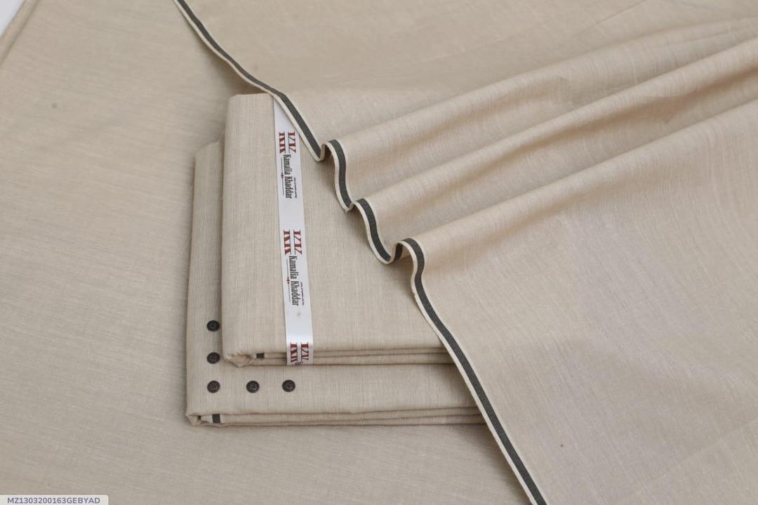 Men’s Unstitched Khaddar Plain Suit – Kamalia Summer Collection