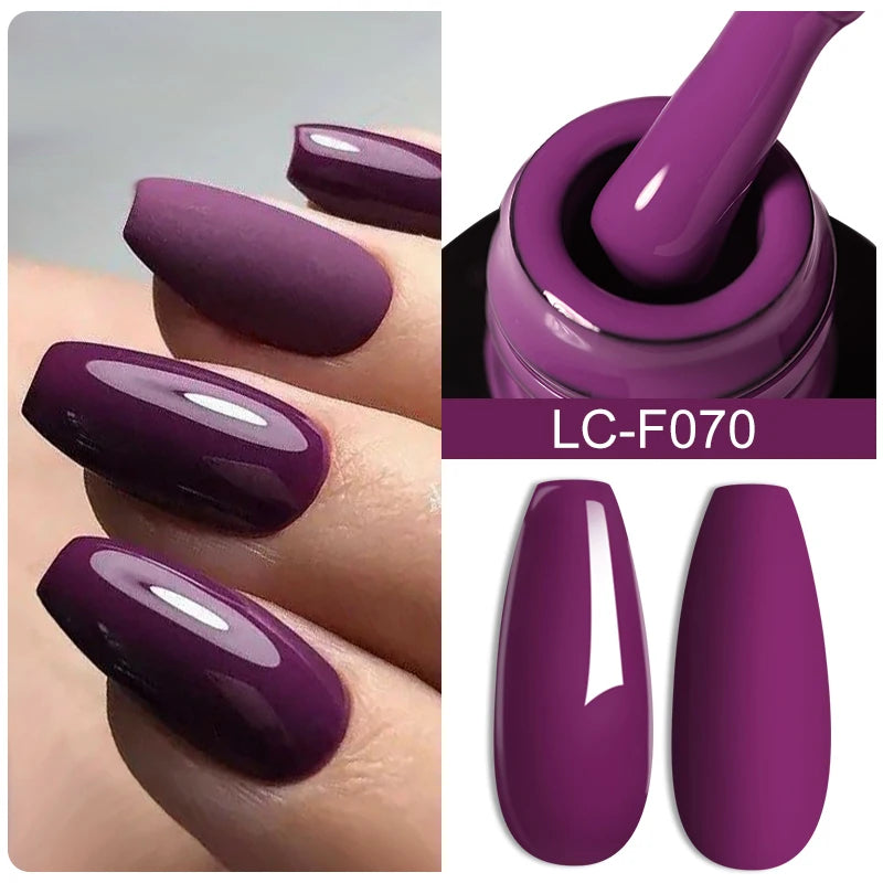 LILYCUTE Pink Purple Color Gel Nail Polish Spring Summer Semi Permanent For Manicure Soak Off Nail Art Gel Varnish - Nextwave Zone