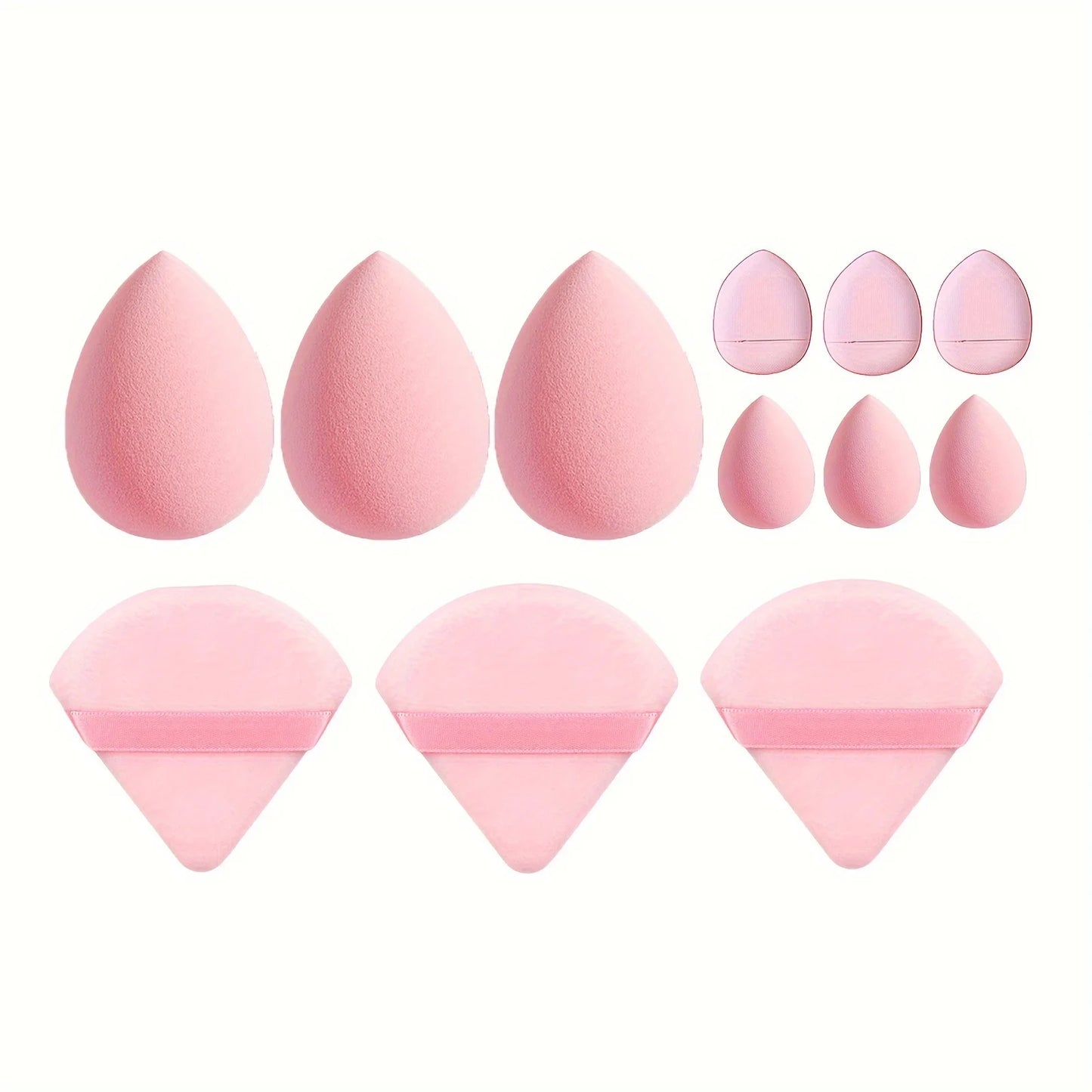12Pcs Professional Makeup Sponge Set - Soft, Gentle, Multi-Purpose Tools for Perfect Foundation, Powder and Blush Application - Nextwave Zone