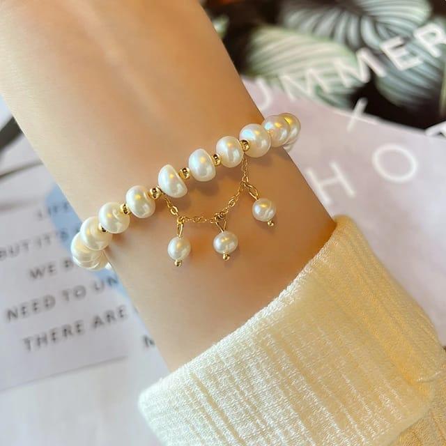 Elegant Pearl Beaded Bracelet