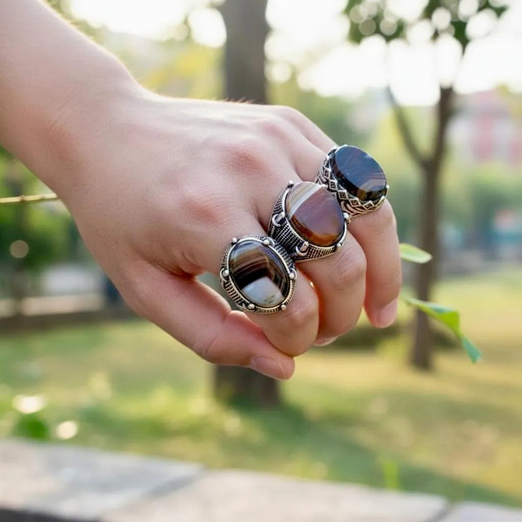 Turkish Design Men's Silver Plated Ring