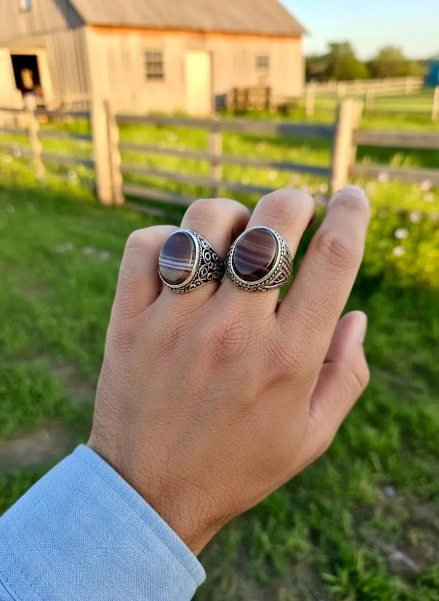 Turkish Design Men's Resin Polish Ring