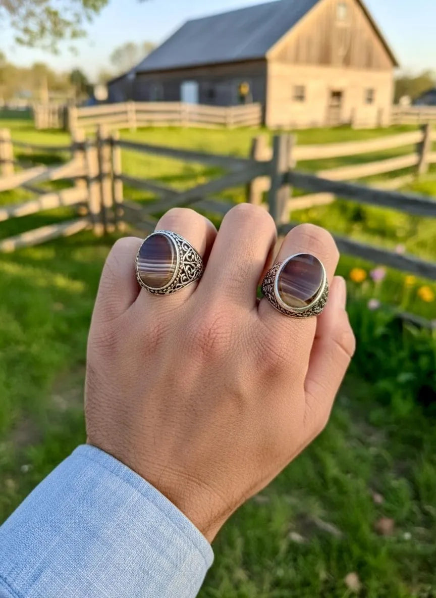 Turkish Design Men's Resin Polish Ring