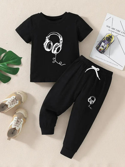 Stylish Printed Cotton Tracksuit for Kids – 2 Pcs Set (Shirt & Trouser) | Soft, Breathable & Trendy | Ages 3–12 Years