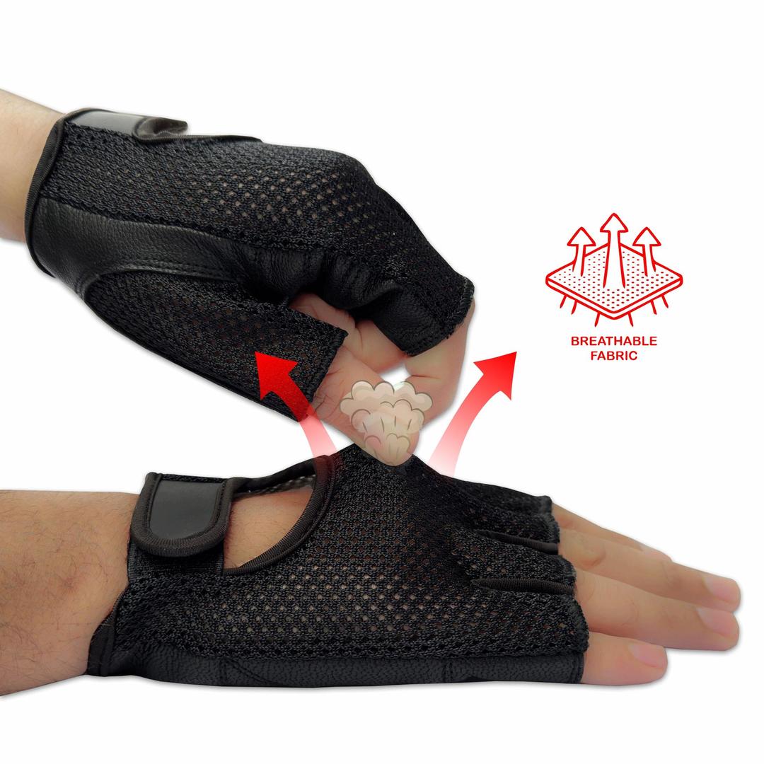 Mesh L5 Weightlifting Gloves – Padded, Adjustable & Breathable