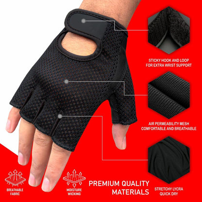 Mesh L5 Weightlifting Gloves – Padded, Adjustable & Breathable
