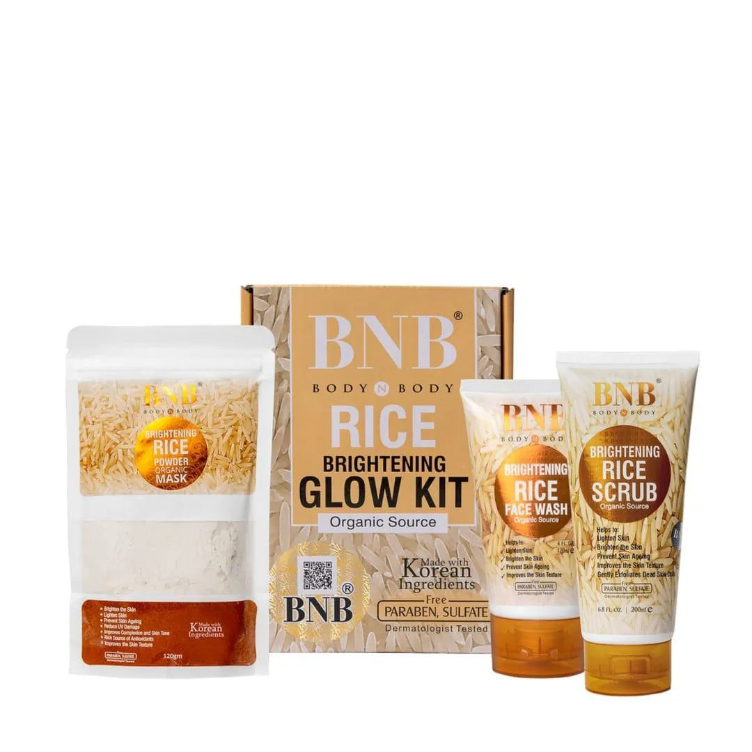 BNB Rice Extract Brightening Facial Kit – 3 in 1 Set