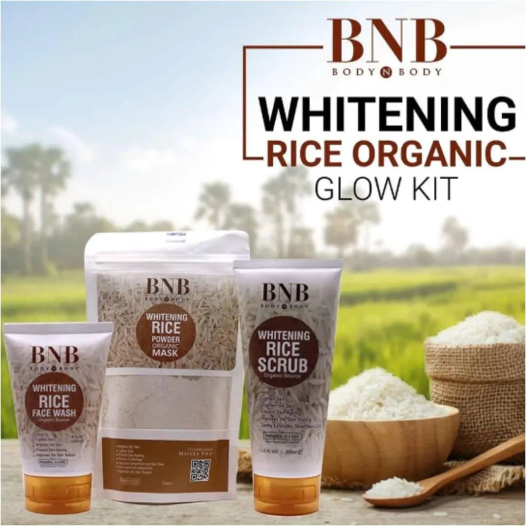 BNB Rice Extract Brightening Facial Kit – 3 in 1 Set
