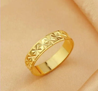 Men’s Golden Alloy Ring Band