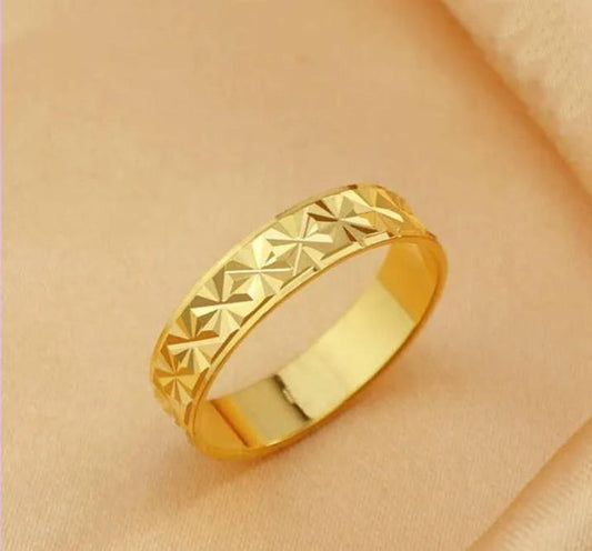 Men’s Golden Alloy Ring Band