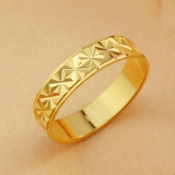Men’s Golden Alloy Ring Band