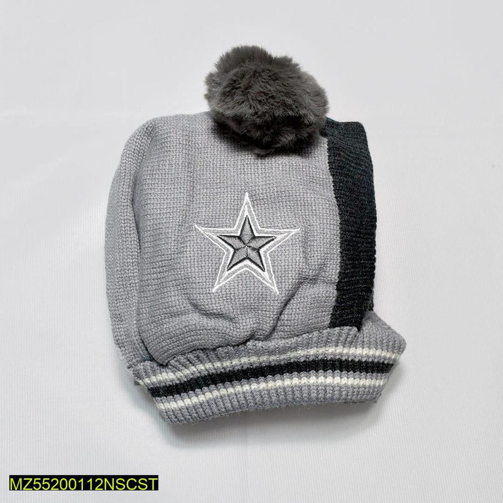 Kid's Wool Winter Cap – Soft & Warm Unisex Beanie for Cold Weather