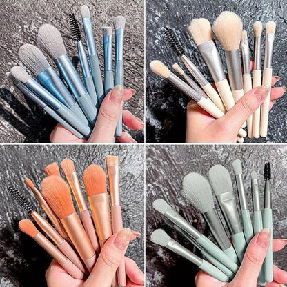 8 Pcs Professional Makeup Brushes Set – Blending & Contouring Kit | Soft, Reusable & High-Quality Makeup Accessory