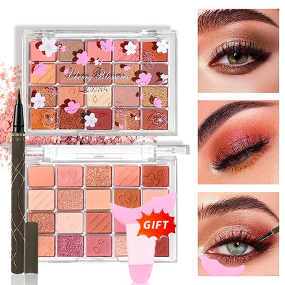 20-Color Eyeshadow Palette – Shimmer & Matte, Highly Pigmented, Blendable & Long-Lasting - Nextwave Zone