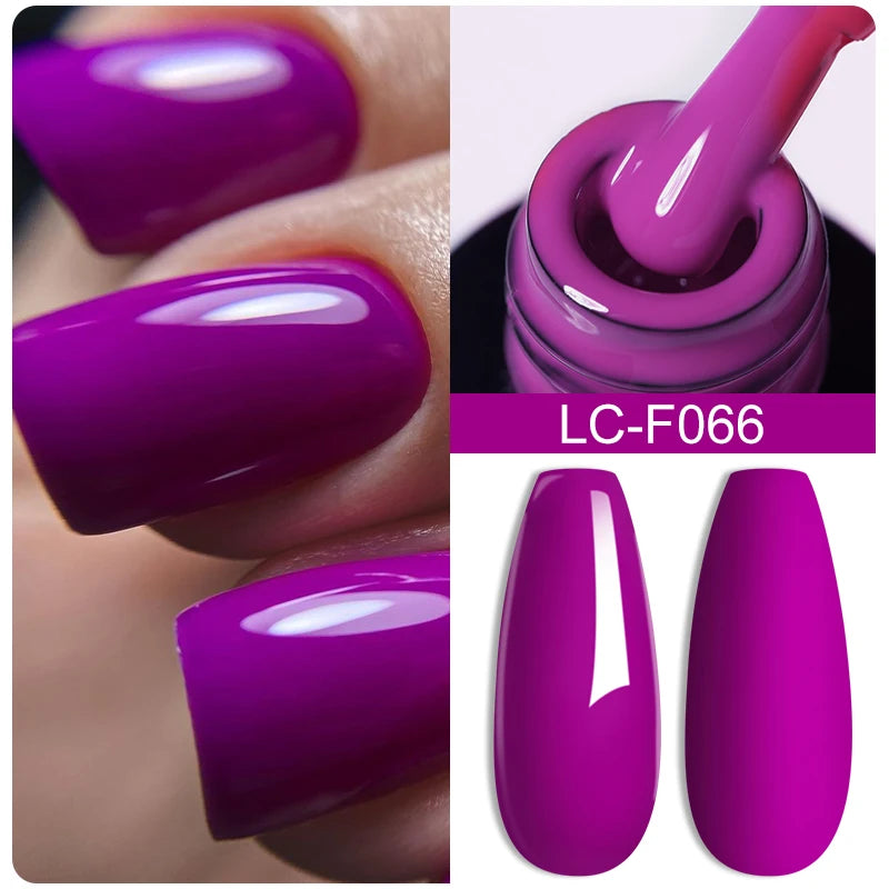 LILYCUTE Pink Purple Color Gel Nail Polish Spring Summer Semi Permanent For Manicure Soak Off Nail Art Gel Varnish - Nextwave Zone