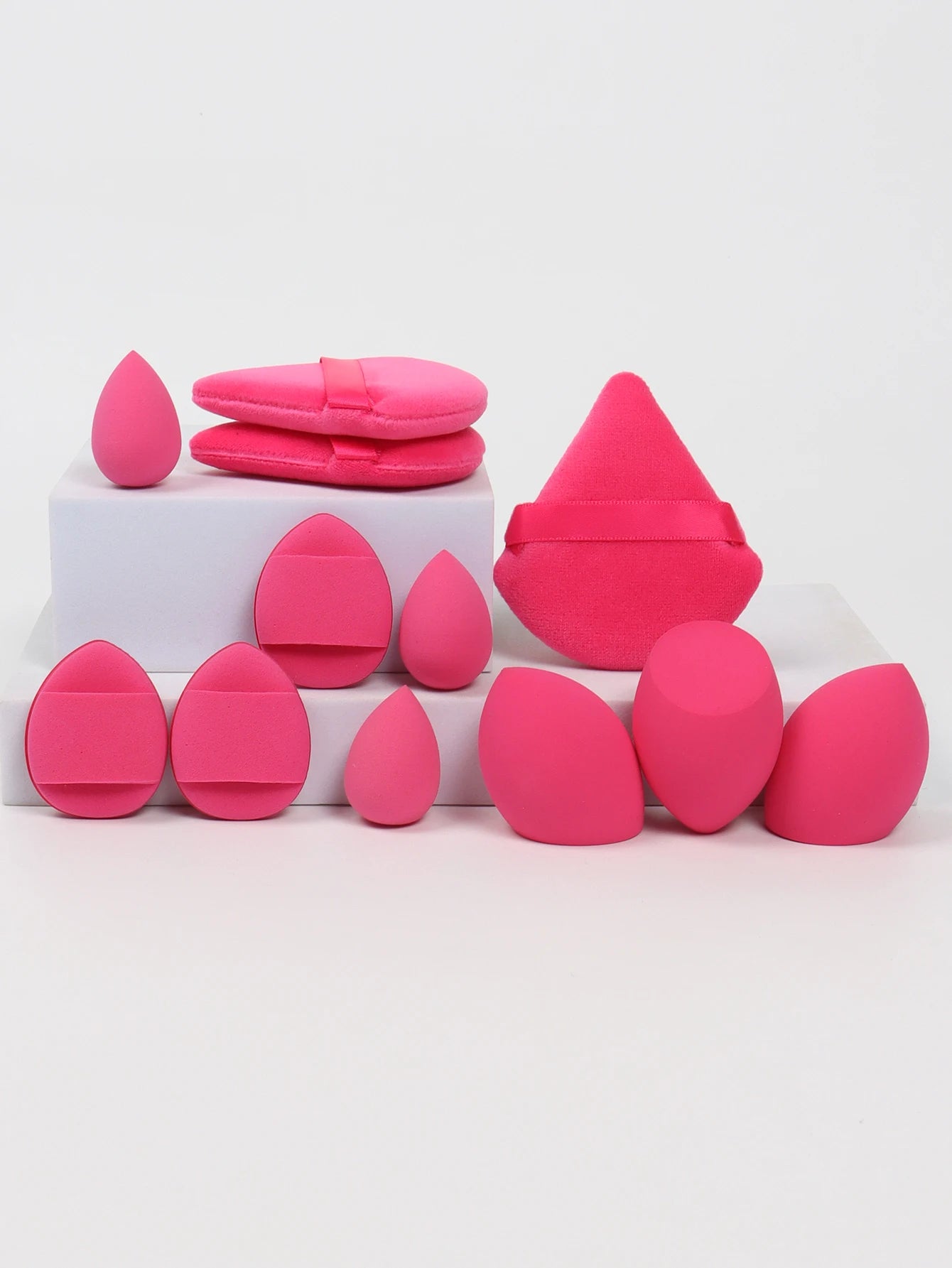 12-Piece All-Purpose Makeup Sponge Set, Made of 3 Loose Powder Puffs, 3 Mini Air Cushion Puffs, 3 Beauty Eggs and 3 Mini Beauty - Nextwave Zone