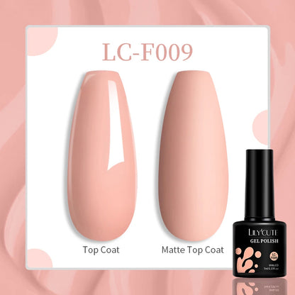 LILYCUTE Pink Purple Color Gel Nail Polish Spring Summer Semi Permanent For Manicure Soak Off Nail Art Gel Varnish - Nextwave Zone