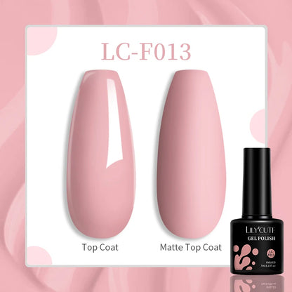 LILYCUTE Pink Purple Color Gel Nail Polish Spring Summer Semi Permanent For Manicure Soak Off Nail Art Gel Varnish - Nextwave Zone