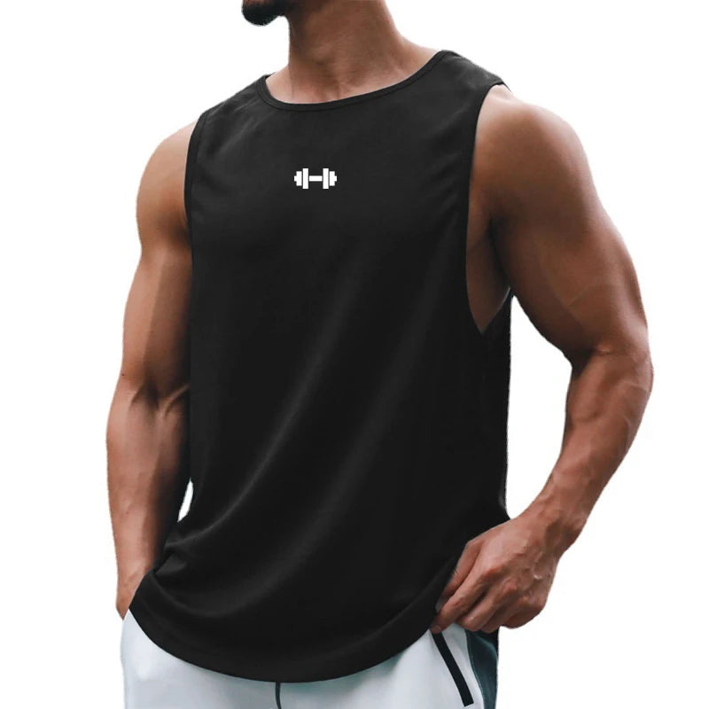 Summer Men's Gym Tank Top Fitness Training Clothing Quick-drying Loose Bodybuilding Sleeveless Shirt Men Fashion Basketball Vest - Nextwave Zone