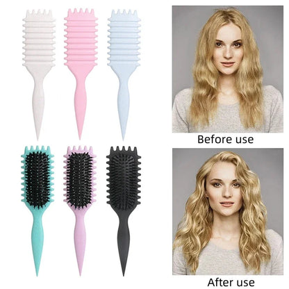 Salon Styling Curly Hair Styling Brush Curl Hair Brush for Combing and Shaping Men's and Women's Curls Reduce Pulling Tools - Nextwave Zone