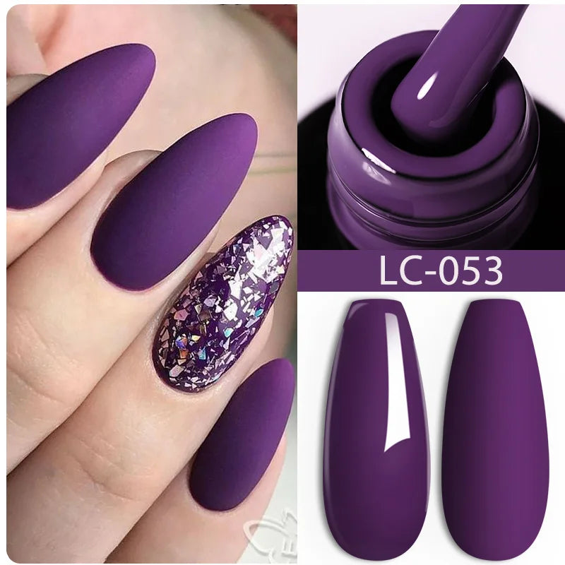 LILYCUTE Pink Purple Color Gel Nail Polish Spring Summer Semi Permanent For Manicure Soak Off Nail Art Gel Varnish - Nextwave Zone