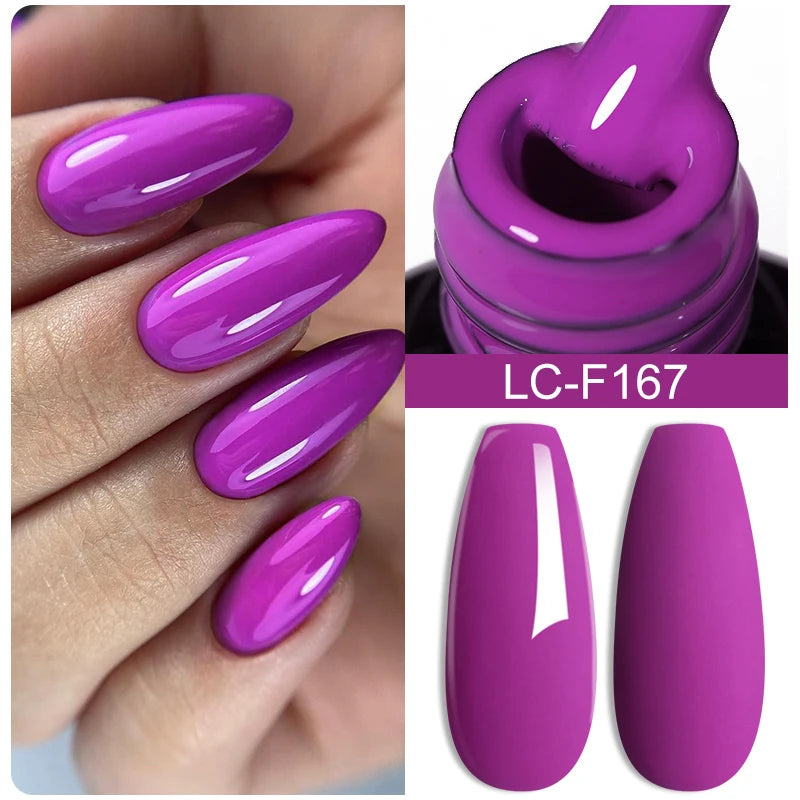 LILYCUTE Pink Purple Color Gel Nail Polish Spring Summer Semi Permanent For Manicure Soak Off Nail Art Gel Varnish - Nextwave Zone