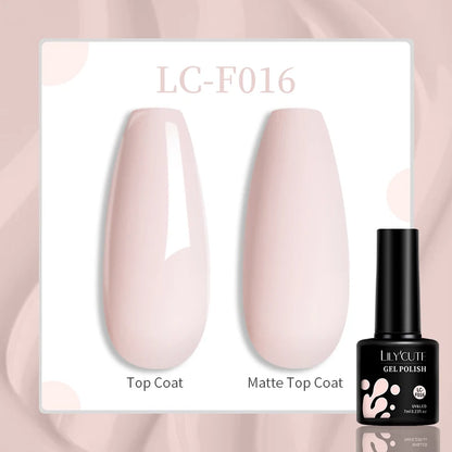 LILYCUTE Pink Purple Color Gel Nail Polish Spring Summer Semi Permanent For Manicure Soak Off Nail Art Gel Varnish - Nextwave Zone