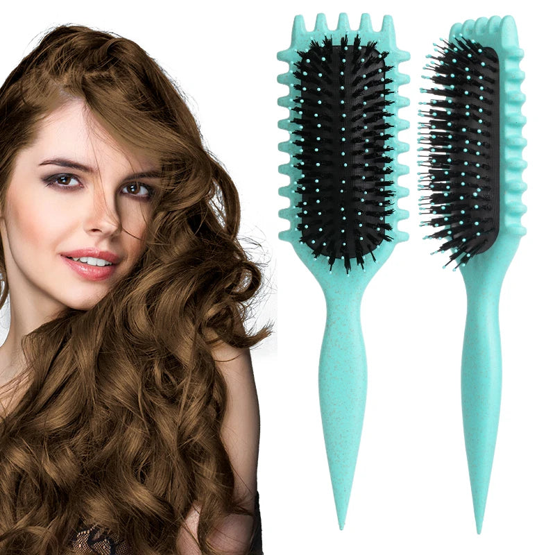 Salon Styling Curly Hair Styling Brush Curl Hair Brush for Combing and Shaping Men's and Women's Curls Reduce Pulling Tools - Nextwave Zone