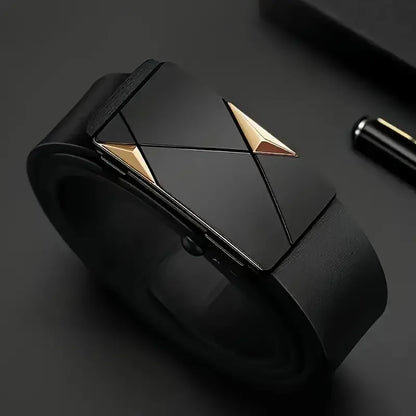 Stylish Men's PU Leather Belt - Fashion Belts for Daily Life, Leisure, Party, Festival, Work, and Business Automatic Buckle - Nextwave Zone