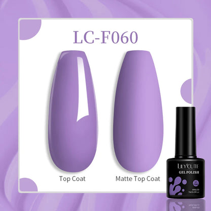 LILYCUTE Pink Purple Color Gel Nail Polish Spring Summer Semi Permanent For Manicure Soak Off Nail Art Gel Varnish - Nextwave Zone