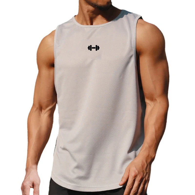 Summer Men's Gym Tank Top Fitness Training Clothing Quick-drying Loose Bodybuilding Sleeveless Shirt Men Fashion Basketball Vest - Nextwave Zone