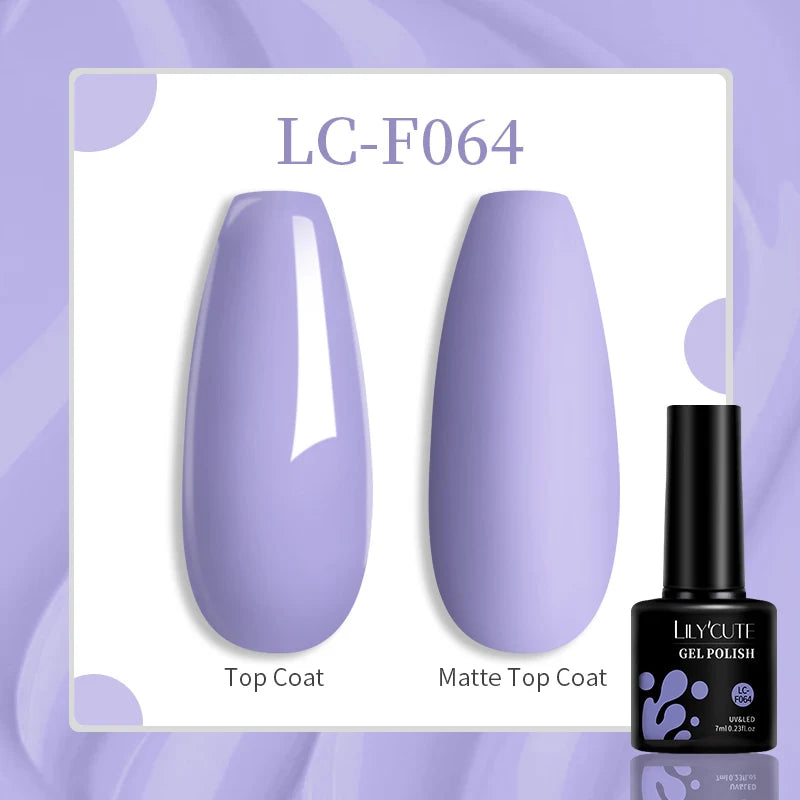 LILYCUTE Pink Purple Color Gel Nail Polish Spring Summer Semi Permanent For Manicure Soak Off Nail Art Gel Varnish - Nextwave Zone