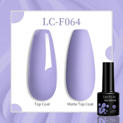 LILYCUTE Pink Purple Color Gel Nail Polish Spring Summer Semi Permanent For Manicure Soak Off Nail Art Gel Varnish - Nextwave Zone