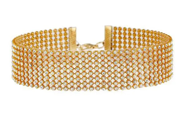 Silver Plated Crystal Women Popular Bundle Neck Element Necklace Extra Wide Wedding Party Diamante Choker Jewelry Gifts - Nextwave Zone