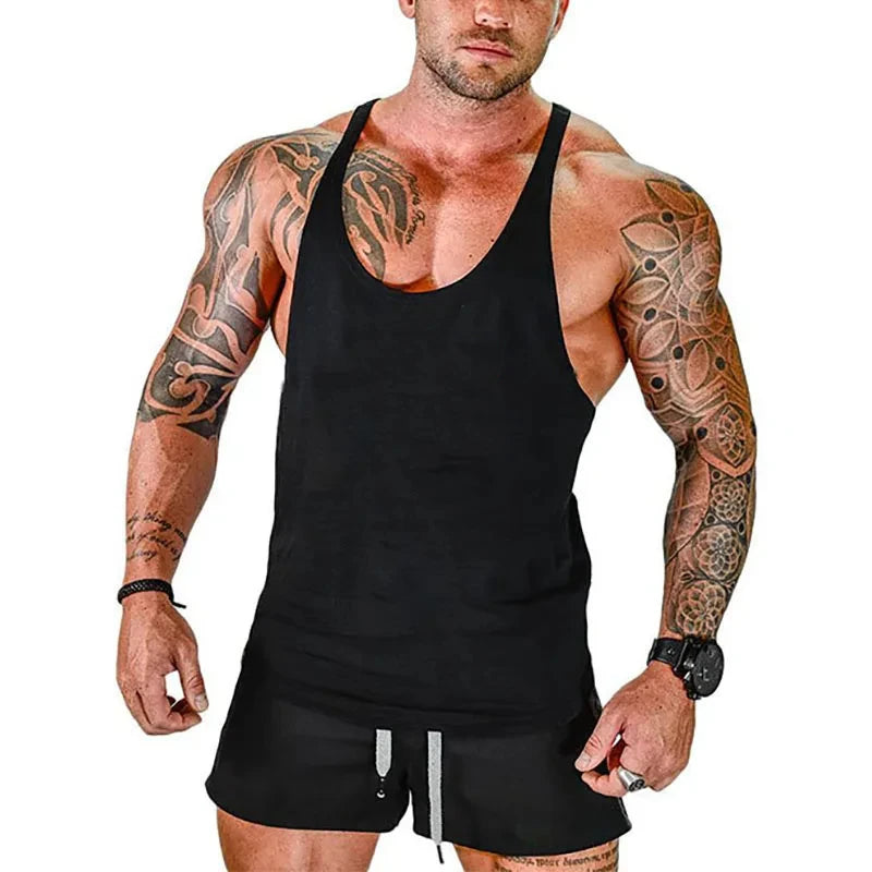 Gym Shirt Gyms Man Workout Bodybuilding Men Sportswear Men's Clothes Tank Top Vest Clothing Muscle Singlet Fitness Undershirt - Nextwave Zone