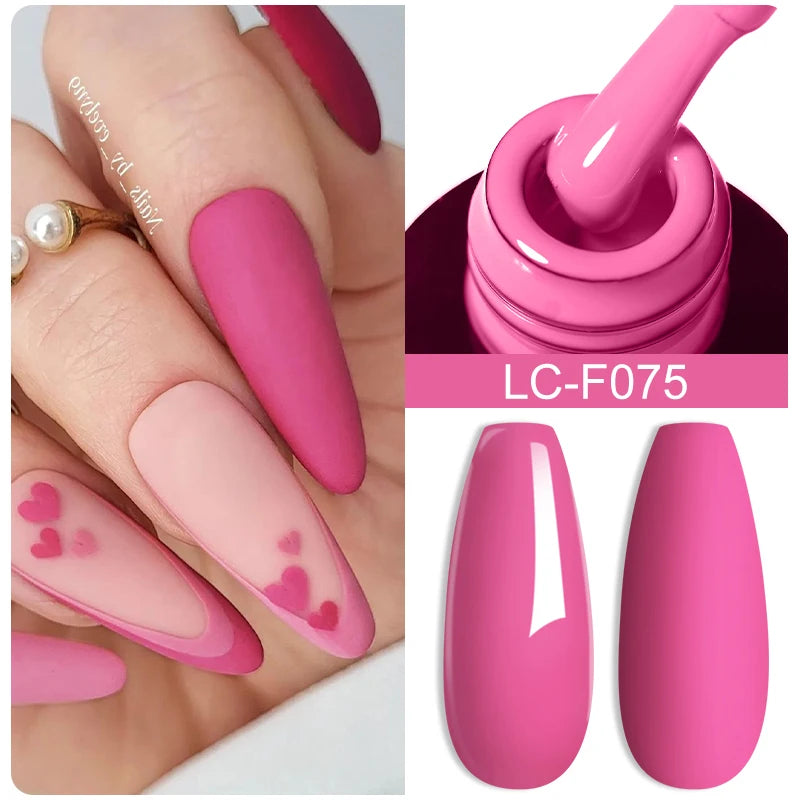 LILYCUTE Pink Purple Color Gel Nail Polish Spring Summer Semi Permanent For Manicure Soak Off Nail Art Gel Varnish - Nextwave Zone