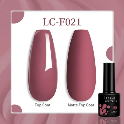 LILYCUTE Pink Purple Color Gel Nail Polish Spring Summer Semi Permanent For Manicure Soak Off Nail Art Gel Varnish - Nextwave Zone