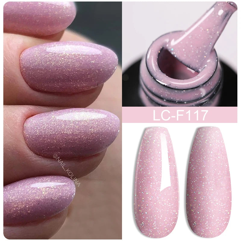 LILYCUTE Pink Purple Color Gel Nail Polish Spring Summer Semi Permanent For Manicure Soak Off Nail Art Gel Varnish - Nextwave Zone