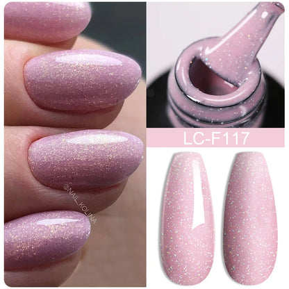 LILYCUTE Pink Purple Color Gel Nail Polish Spring Summer Semi Permanent For Manicure Soak Off Nail Art Gel Varnish - Nextwave Zone