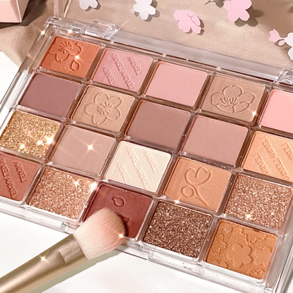 20-Color Eyeshadow Palette – Shimmer & Matte, Highly Pigmented, Blendable & Long-Lasting - Nextwave Zone