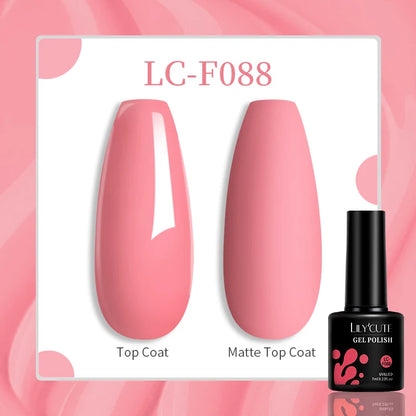 LILYCUTE Pink Purple Color Gel Nail Polish Spring Summer Semi Permanent For Manicure Soak Off Nail Art Gel Varnish - Nextwave Zone