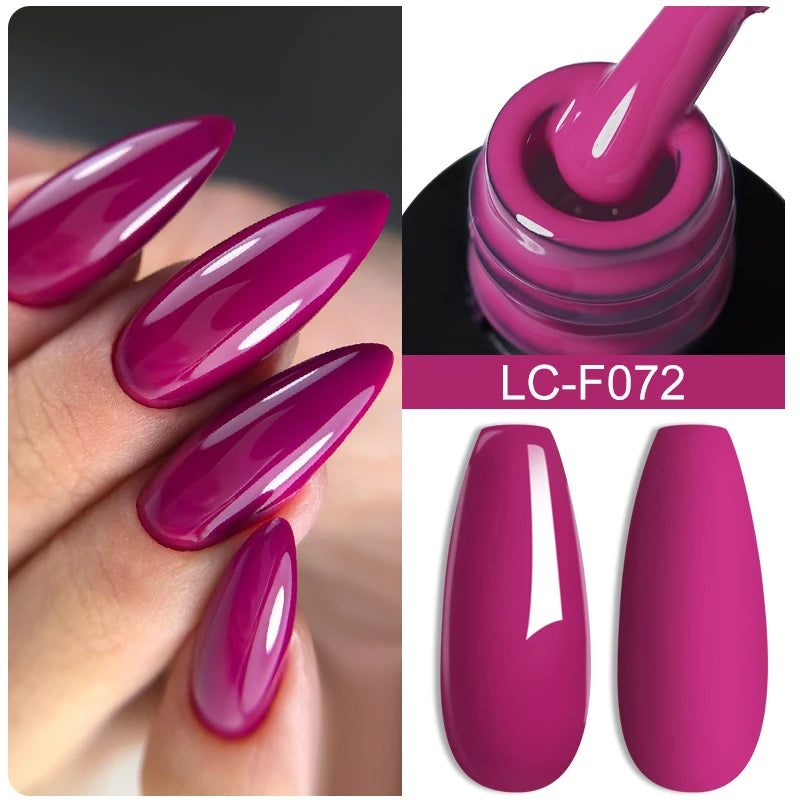 LILYCUTE Pink Purple Color Gel Nail Polish Spring Summer Semi Permanent For Manicure Soak Off Nail Art Gel Varnish - Nextwave Zone