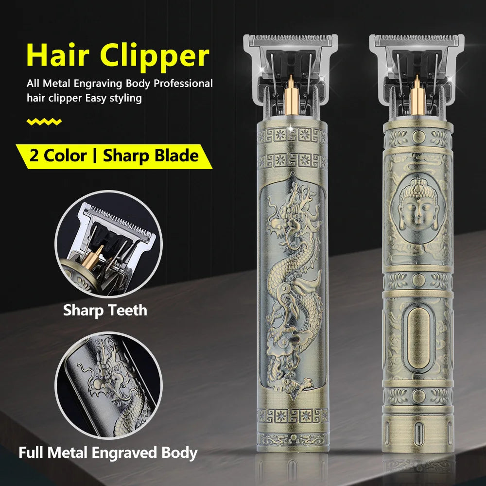 Retro T9 Original Haircutting Machine Set Jackets Trimmer Men's Electric Shaver Male Lence Pro Barber Shaver for Sensitive Areas - Nextwave Zone
