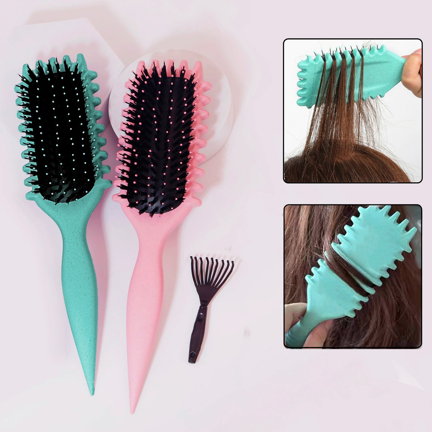 1PCS Curly Hair Definition Styling Brush Wrinkle Removal Hair Brush Entangled Wet Curly Hair Comb Styling Curly Hair Tool - Nextwave Zone