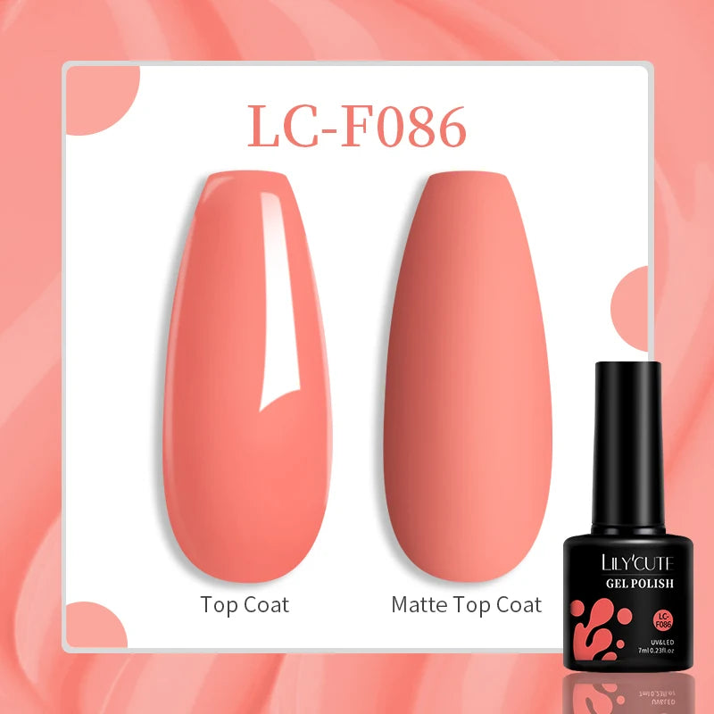 LILYCUTE Pink Purple Color Gel Nail Polish Spring Summer Semi Permanent For Manicure Soak Off Nail Art Gel Varnish - Nextwave Zone