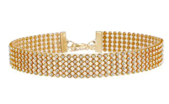 Silver Plated Crystal Women Popular Bundle Neck Element Necklace Extra Wide Wedding Party Diamante Choker Jewelry Gifts - Nextwave Zone