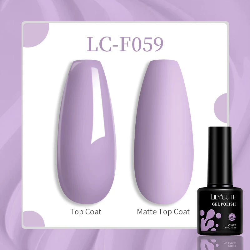 LILYCUTE Pink Purple Color Gel Nail Polish Spring Summer Semi Permanent For Manicure Soak Off Nail Art Gel Varnish - Nextwave Zone