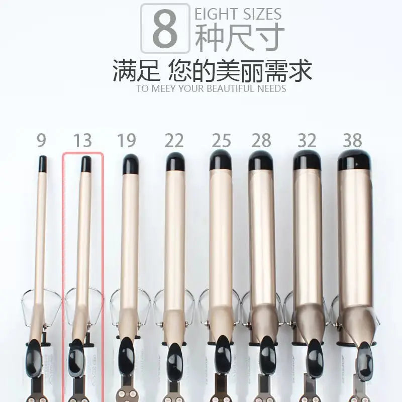 Hair Curlers Waves Electric Professional Ceramic Hair Curler Lcd Curling Iron Roller Curls Wand Waver Fashion Styling Tools - Nextwave Zone