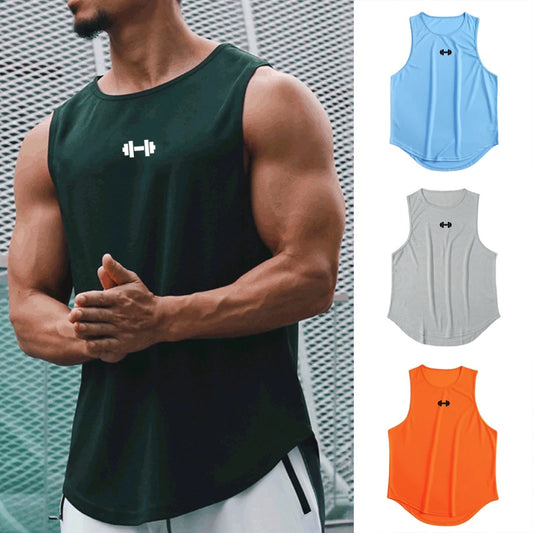 Summer Men's Gym Tank Top Fitness Training Clothing Quick-drying Loose Bodybuilding Sleeveless Shirt Men Fashion Basketball Vest - Nextwave Zone