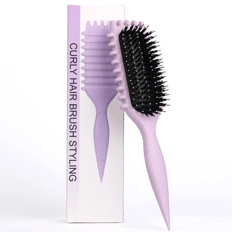 Salon Styling Curly Hair Styling Brush Curl Hair Brush for Combing and Shaping Men's and Women's Curls Reduce Pulling Tools - Nextwave Zone